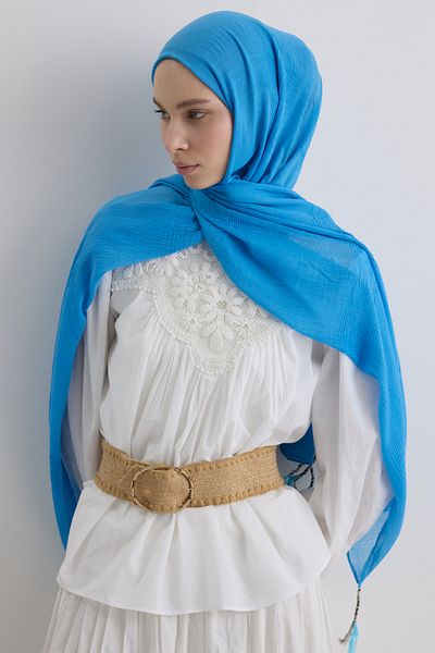 SOFT AKSESUAR Brice Tassled Cotton Shal