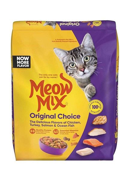 Meowmix Dry Cat Food for Adult Cats with Original Mix Flavor 510g