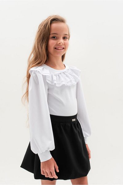 SUZIE Bluză albă elegantă pentru fete