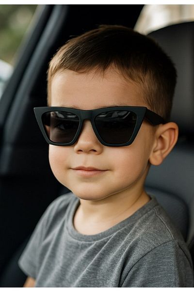 Lexi Bella Cute Kids Sunglasses Black Slanting Frame Uv 400 Protection Ce Certificated Kids Children Sunglasses