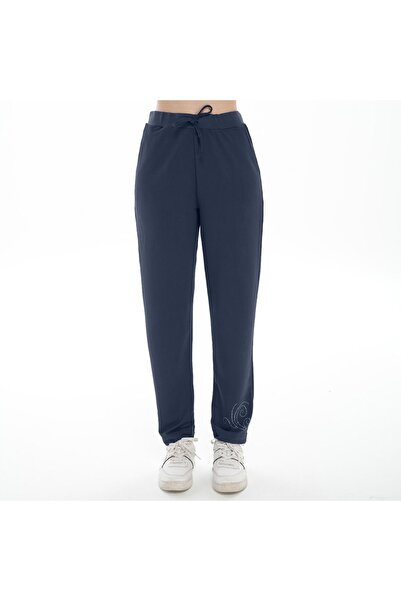 ASN concept Women's Stone Printed Navy Blue Sweatpants (with Plus Size Option)
