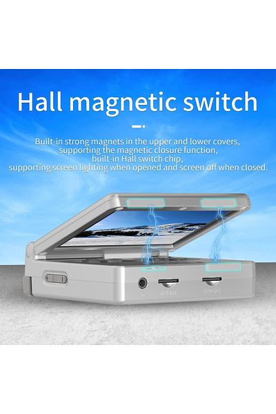 ANBERNIC جهاز ألعاب محمول RG35XXSP - ذاكرة وصول عشوائي (RAM) سعة 64 جيجابايت، شاشة 3.5 بوصة، واي فاي/بلوتوث، بطارية 3300 مللي أمبير/ساعة، شبكة 5G