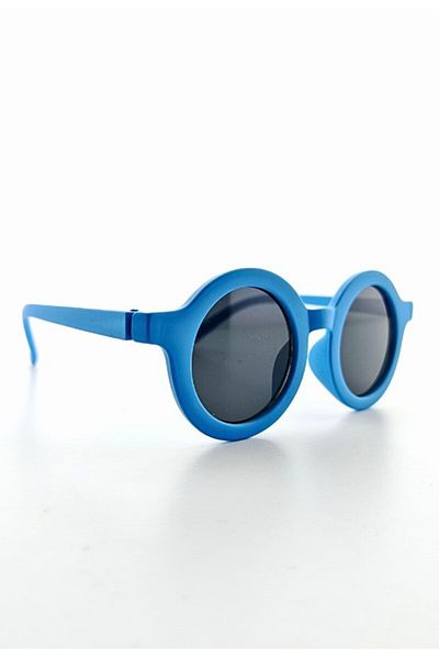 Lexi Bella Cute Children's Sunglasses Blue Round Frame Uv 400 Protection Ce Certificated Kids Children's Sun Glasses