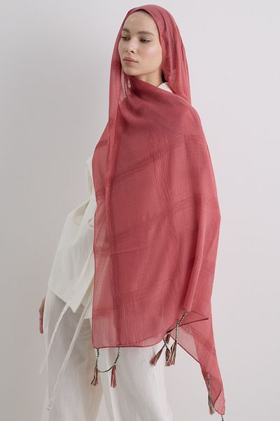 SOFT AKSESUAR Brice Tassled Cotton Shal