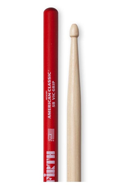 Vicfirth-4c Μπαγκέτα (ΔΙΠΛΗ) VIC 5B, ΧΙΚΟΡΙ, 0,595x16 ίντσες, ΜΕΔΙΟ