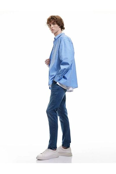 Koton indigo Pantaloni de jeans pentru bărbați 6Wam40096nd