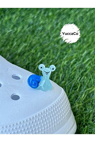 Crocs Karanlıkta Parlayan Salyangoz Terlik Süsü/Salyangozlu Terlik Charmı/Hayvan Figür Jibbtiz