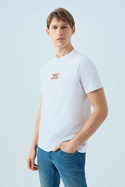 Loft Ανδρικό μπλουζάκι Regular Fit LF2038783 ΛΕΥΚΟ