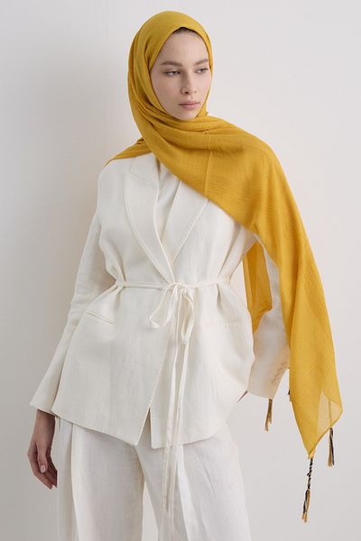 SOFT AKSESUAR Brice Tassled Cotton Shal