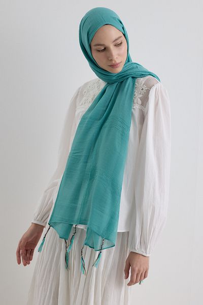 SOFT AKSESUAR Brice Tassled Cotton Shal