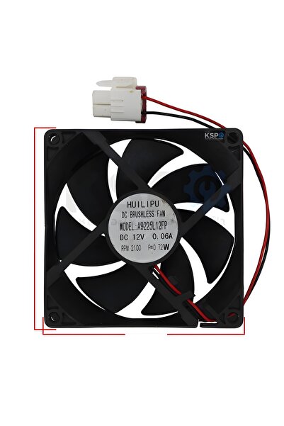 GÜMRÜK BEY A9225L12FP DC Fırçasız Fan Buzdolabı ve Elektronik Cihazlar İçin S...