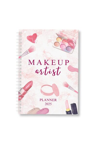 OEM Agenda anuală 2025 pentru machiaj, 148x210mm, design feminin, organizare completă