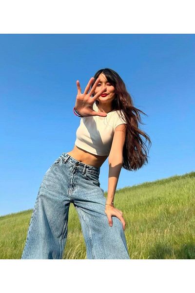 komera Baggy Snow Washed Jean Pants