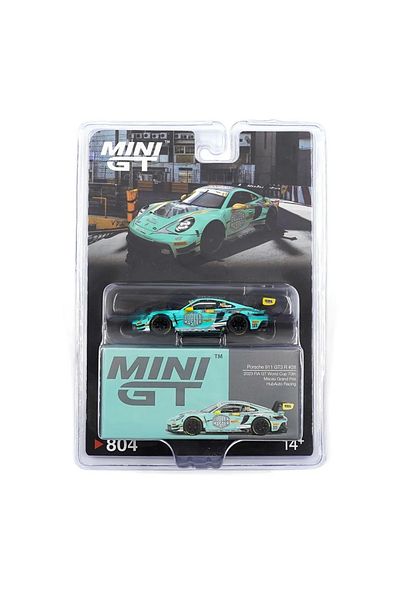 TOYFEST Mini GT 1/64 بورش 911 GT3 R HubAuto Racing 2023 FIA GT كأس العالم سباق ماكاو الكبرى 70