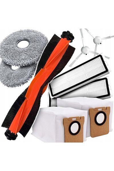 NewEvo Set de 9 accesorii compatibile cu Xiaomi MI X10+, X20+, 1 perie tambur, 2 perii laterale