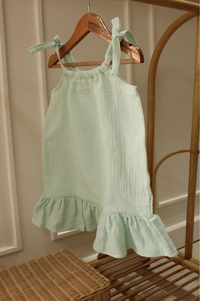 Lolidenss Green Muslin Dress