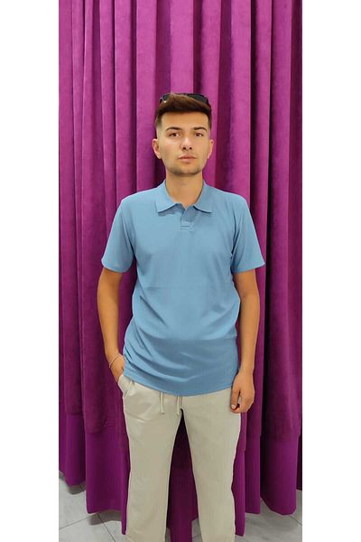 KDY Ανδρικό μπλουζάκι από βαμβακερό ύφασμα Slim Fit Polo γιακά Ανδρικό