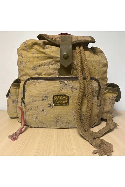 Old Cotton Quality Single Eyed Vintage Casual Design Unisex Backpack Daily School Trip Camping Trekking Bag 29Cmx36Cm