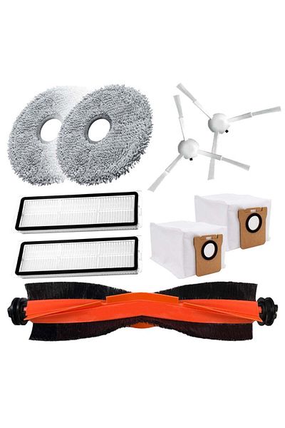 NewEvo Set de 9 accesorii compatibile cu Xiaomi MI X10+, X20+, 1 perie tambur, 2 perii laterale