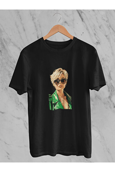 MG Women's Printed Circle Neck Cotton Oversize Short Sleeve T-Shirt