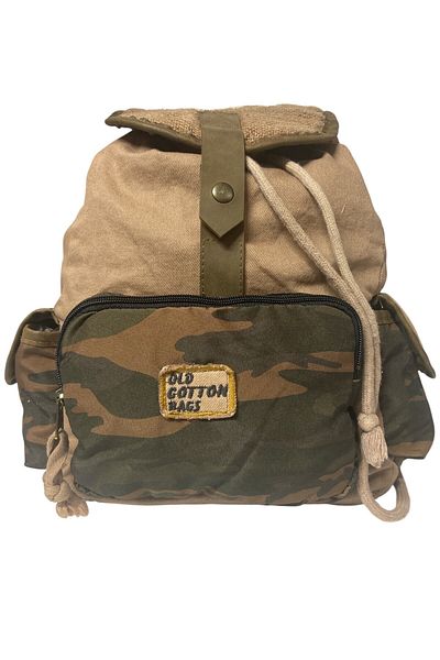 Old Cotton Quality Single Eyed Vintage Casual Design Unisex Backpack Daily School Trip Camping Trekking Bag 29Cmx36Cm