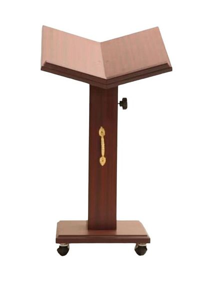 S Z F Store Quran stand, brown wood, height adjustable, 30x125x30 cm