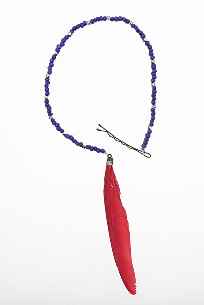 New Obsessions Navy Blue Feather Hair Bead