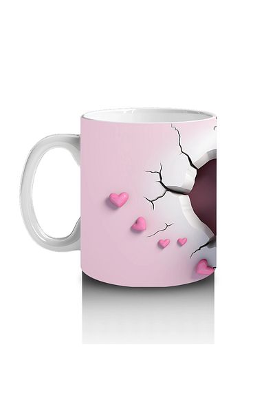 Luluyen Romantic Horse Figure between Pink Walls – Printed Coffee Mug