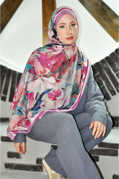 MSCARFS Lilia Desen Pamuk Vual İpek Şal