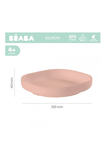 Beaba Πλάκα σιλικόνης με βεντούζα ανοιχτό ροζ