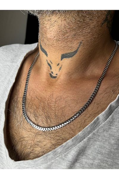 Mos Tespih Men's Steel Fish Scale Model Necklace