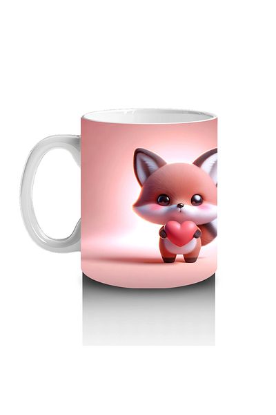 Luluyen Pink Fondaki Fox Figures – Printed Coffee Mug