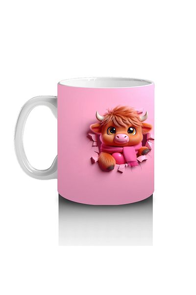 Luluyen Cute Teddy Bear Holding Sweet Smiling Heart Figure (Double Angle) - Printed Coffee Mug