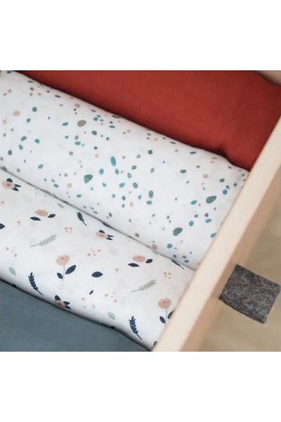 Beaba Set of 2 Cotton Muslin 120x120 cm Hot Sauce/Terrazzo