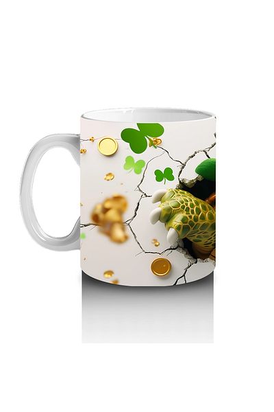 Luluyen Tortoise and Clover Patterns with Hat – Printed Coffee Mug
