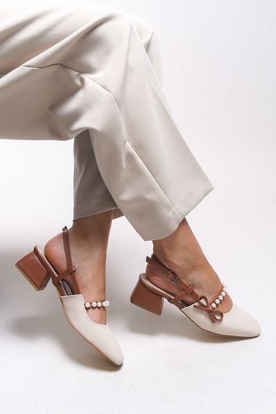 Riccon Pantofi cu toc de damă Elyelyrra 0012127 Bej Maro