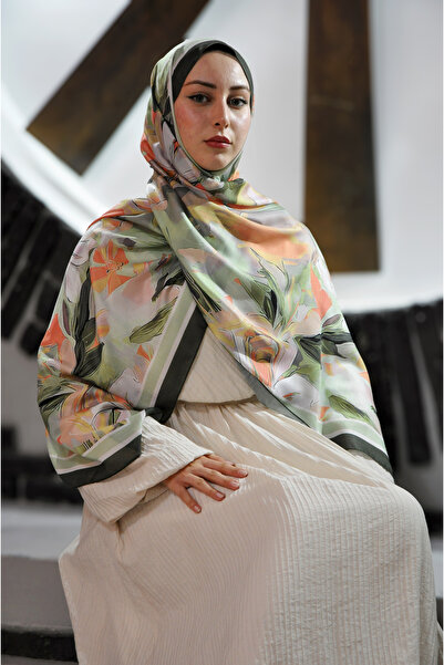 MSCARFS Lilia Pattern Cotton Voile Silk Shawl