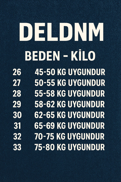 DELDNM Adriana Koyu Mavi Yüksek Bel Likralı Rahat İspanyol Paça Jeans Flare -