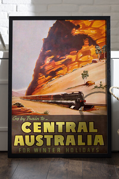 Duvarda Αφίσα με μαύρο ξύλινο πλαίσιο Αυστραλίας, διακοσμητικός πίνακας τοίχο...