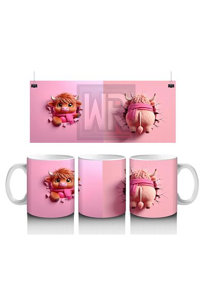 Luluyen Cute Teddy Bear Holding Sweet Smiling Heart Figure (Double Angle) - Printed Coffee Mug