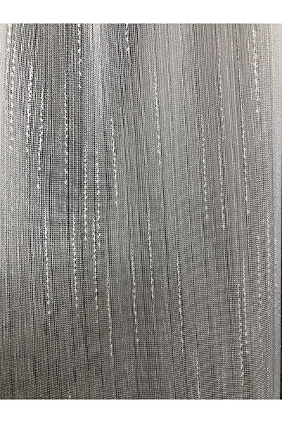 Taç Rüyaper Bamboo Floor Stripe Pattern Luxury Tulle Curtain (1/3 Tight Pleat)