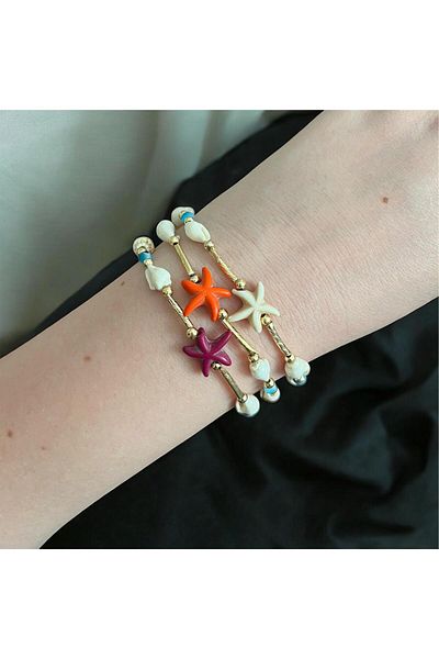 Asteria Jewelry Seashell Summer Bracelet Colorful Starfish Bracelet