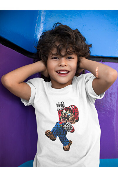 SEVBANO تي شيرت للأطفال مطبوع عليه تصميم ماريو للجنسين (1-12 سنة)