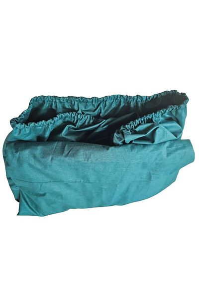 ARIALE Cearceaf de pat cu elastic Smaraldul Relaxarii Ariale, bumbac ranforce, 90 X 200 cm, verde inchis
