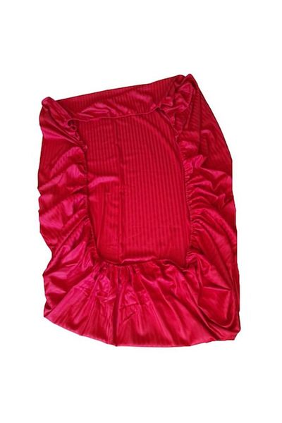 ARIALE Cearceaf de pat cu elastic ARIALE, damasc satinat, 180 X 200, Rosu