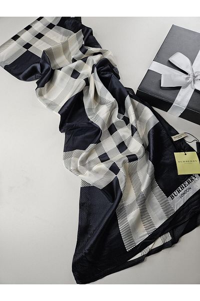Webinay Home Plaid B Pattern Voile Silk Shawl New Season Premium Shawl Scraf
