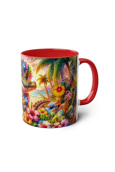 DUBLEMETRE Crocodile Printed Mug on Hawaii Vacation