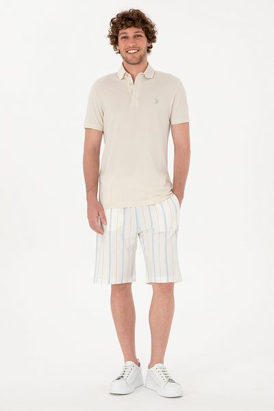 U.S. Polo Assn. Men's White Knitted Shorts 50300021-Vr013