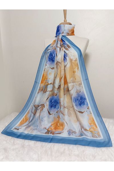 REMOMODA Patterned Soft Cotton Shawl Floral Model