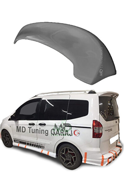 md tuninggaraj Ford Courier 2014-2023 Uyumlu Boyasız Plastik Spoiler-Bagaj Üs...